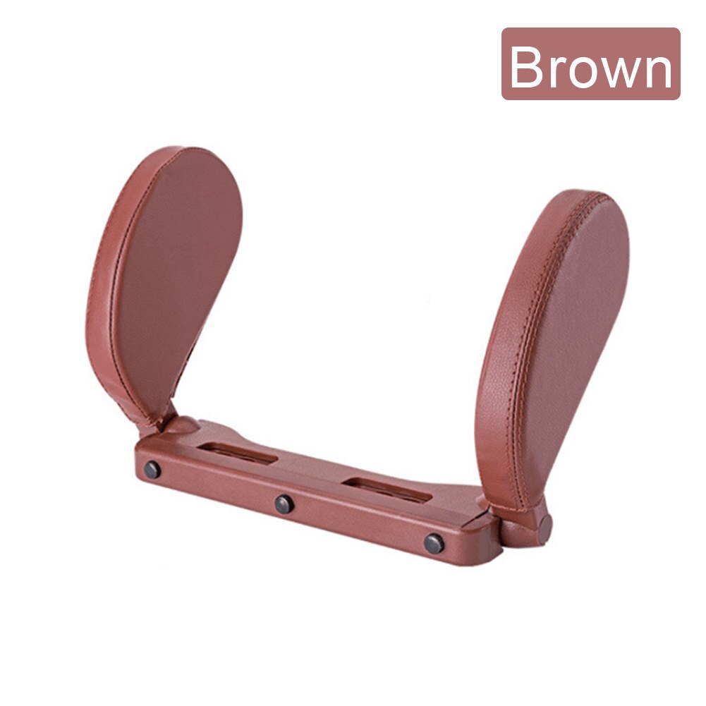 Car Neck Cushion Seat Headrest Pillow Support Head Restraint Seat Pillow Headrest Neck Travel Sleeping Cushion For Kids Adults: Brown