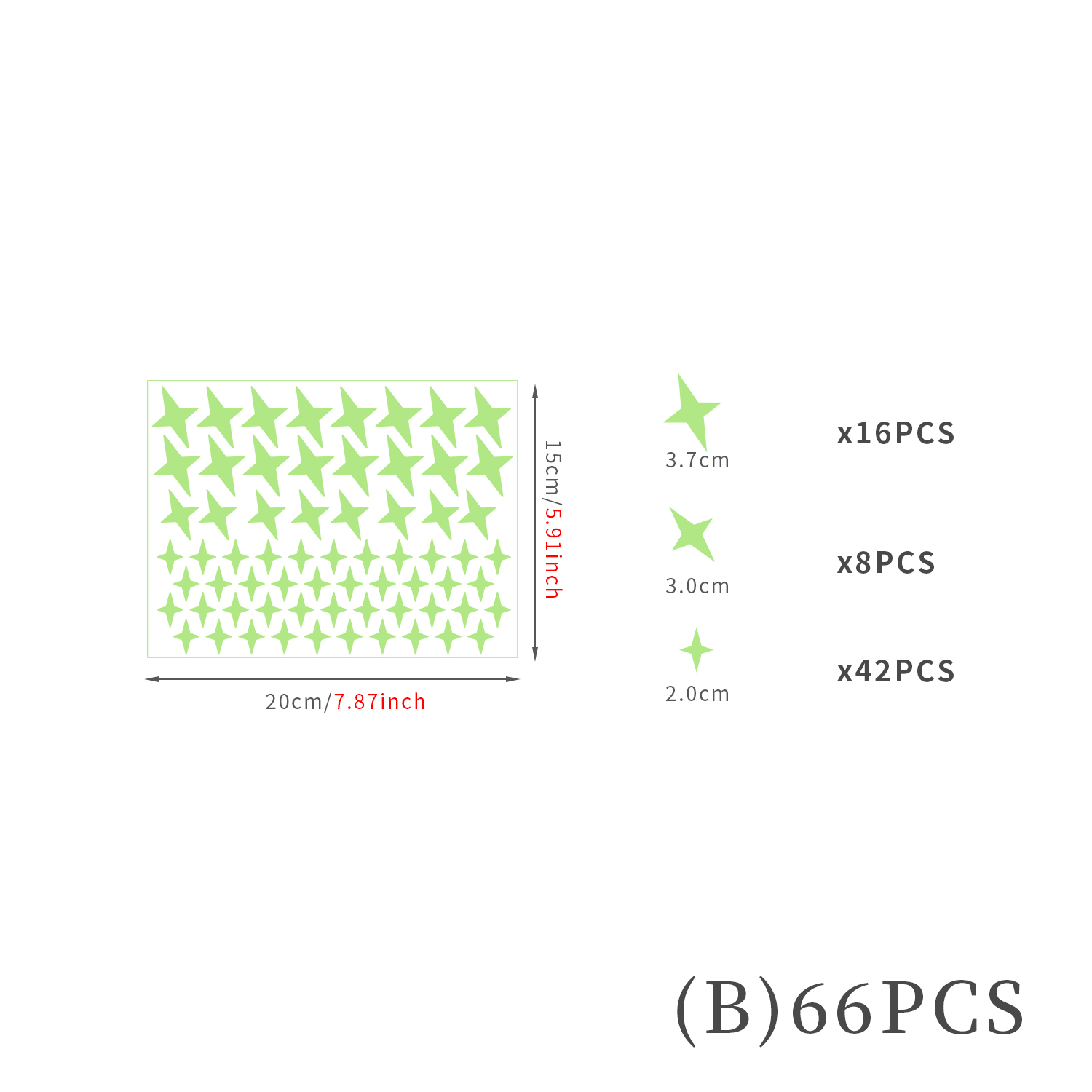 Cartoon Glow In The Dark Stickers Lichtgevende Eenhoorn 3d Muursticker Voor Kinderkamer Woonkamer Slaapkamer Decoratie Thuis Decals: GS-B x 5 sets