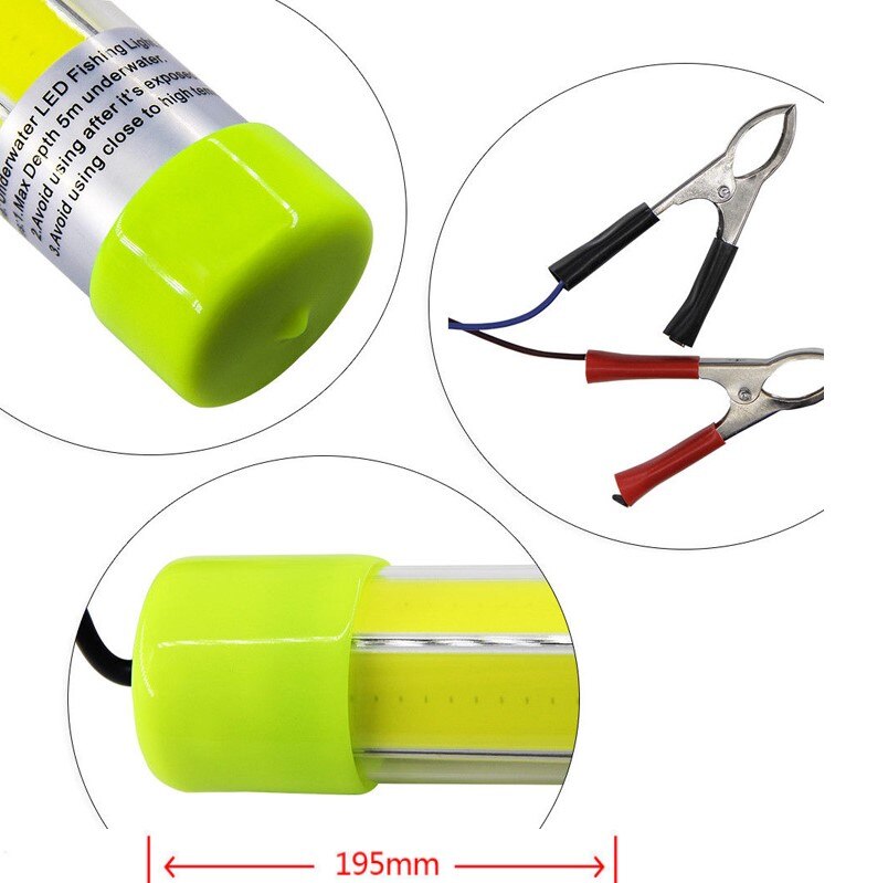 12V vert lampe LED pour la pêche attirant les poissons sous-marine LED nuit leurres lampes pour bateaux quais outils de pêche