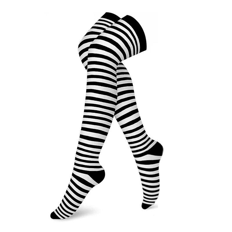 Brand Above The Knee Compression Stockings Men Women Thighs Socks Compress Elastic Sports Long Socks Running Gradient pressure: L / WHITE