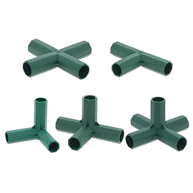 Joints en PVC 16MM 5 pièces Support Stable pour serre robuste cadre en plastique connecteur de construction polyvalent fournitures de jardin