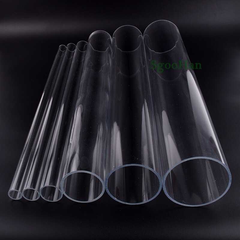 2 st  od 16 ~ 110mm transparent akryl akvarium akvarium rör plexiglas vattenförsörjningsrör hem trädgård gör-det-själv-bevattningsbeslag 50cm