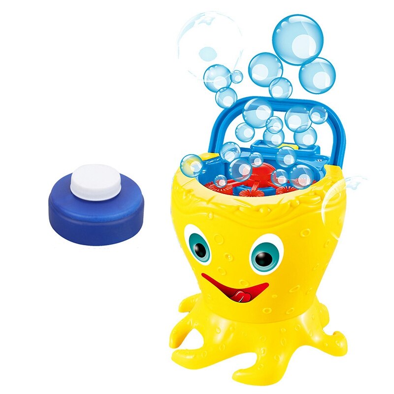 Bubble Machine Octopus Automatische Bubble Maker Voor Kinderen Voor Party Beste Bubble Speelgoed Perfecte Outdoor & Indoor Jongens Meisjes: yellow