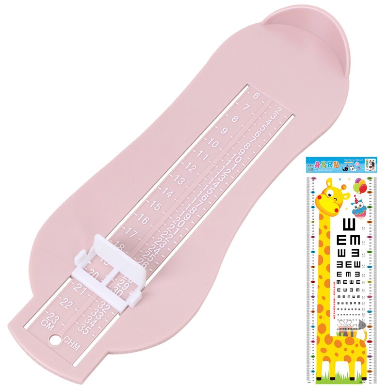 Regla de PIE de bebé de varios colores, dispositivo de medición de longitud, calculadora de zapatos para niños, accesorios de zapatos para bebés, calibrador, herramientas AXP001: 9