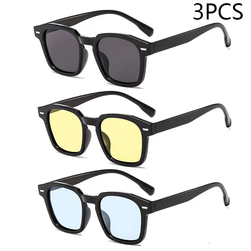 Unisex Rectangle Vintage Sunglasses Retro Sun Glasses Female Lady Eyeglass Cat Eye Casual Goggles UV400: Brown