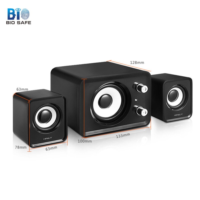 Channel 2.1 Wired Computer Speaker Bass Stereo Speakers Notebook Laptop Mobile Phone Mini PC Desktop Speakers