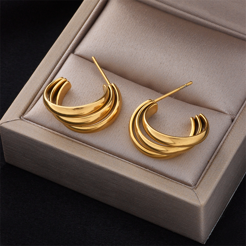 pendientes acero inoxidable mujer pendientes largos mujer MEYRROYU-pendientes de acero inoxidable 316L para mujer, joyería romántica geométrica Rectangular, novedad de , de: VERMEIL