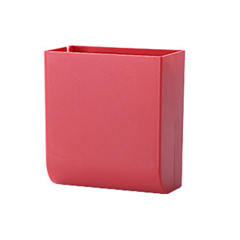 Wall Mounted Storage Organizer Storage Box Remote Control Case About Air Conditioner TV Mobile Phone Plug Holder Stand Rack: Red