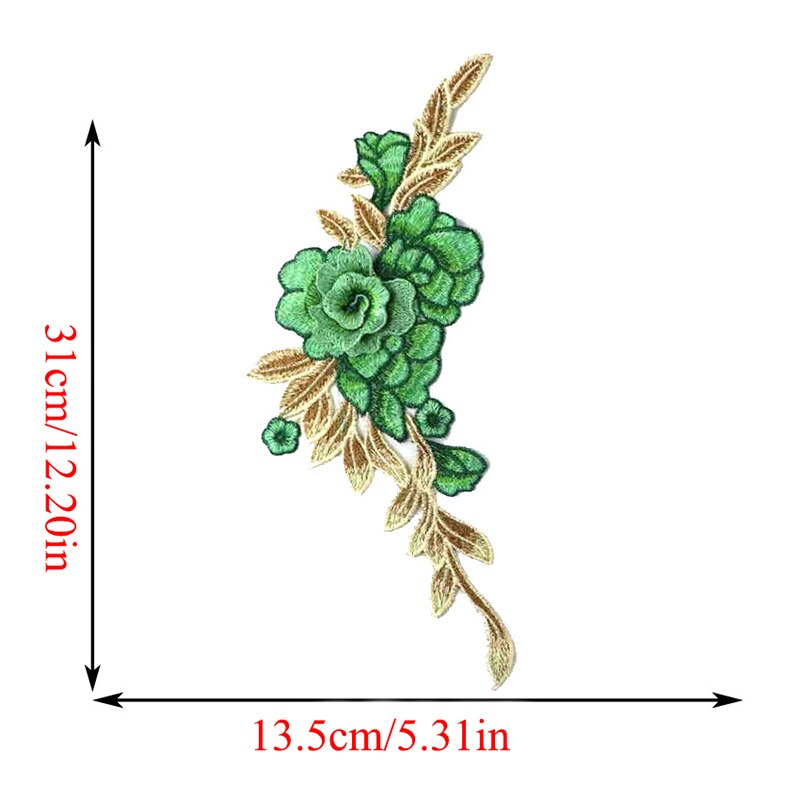 1pc 4D Red Rose Embroidered Sewing On Patch Flower Iron On Patch Stickers Clothes Badge Sewing Fabric Applique Supplies Patches