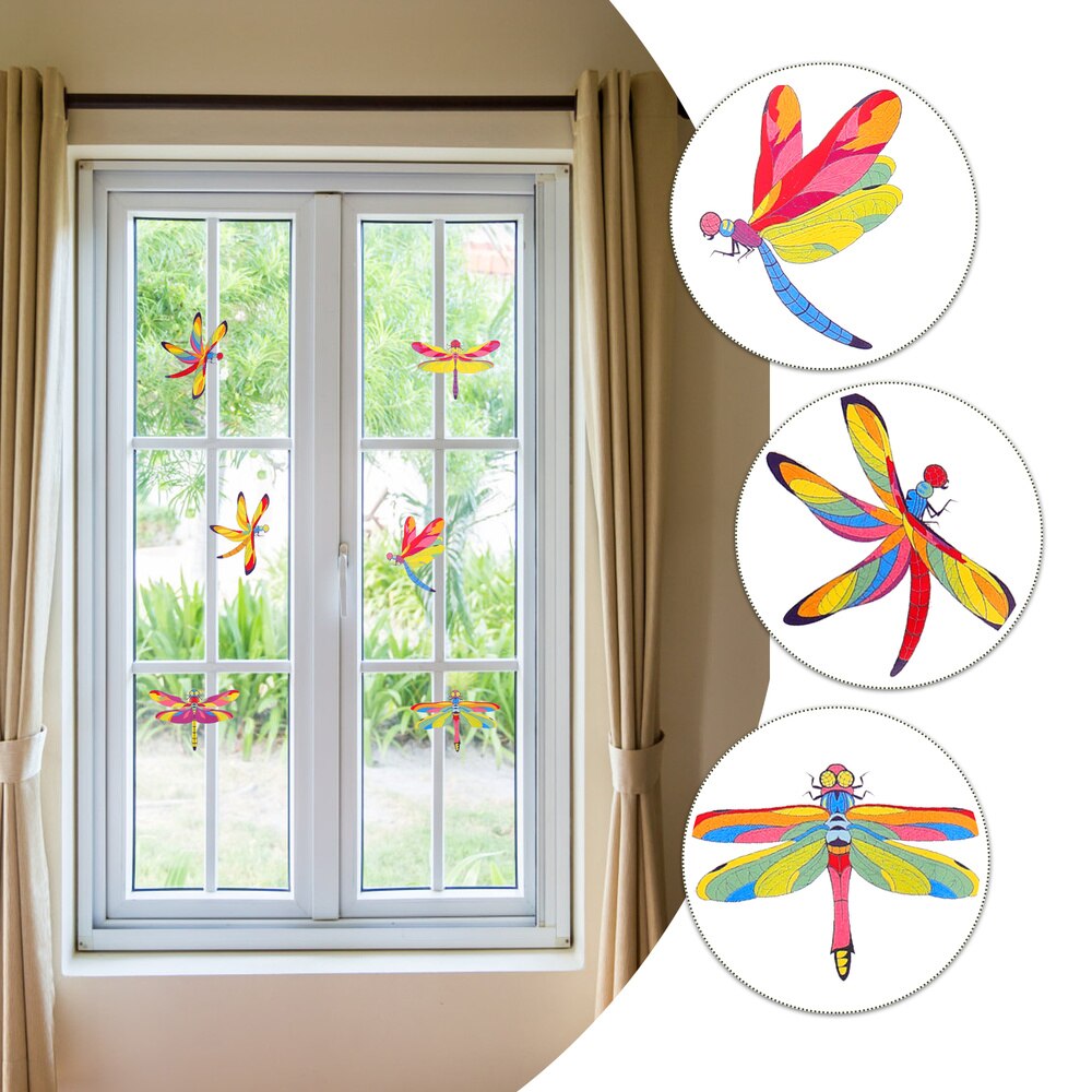 10Pcs Anti Collision Venster Sticker Decals Vogel Stakingen Glas Alert Vogel Vastklampt