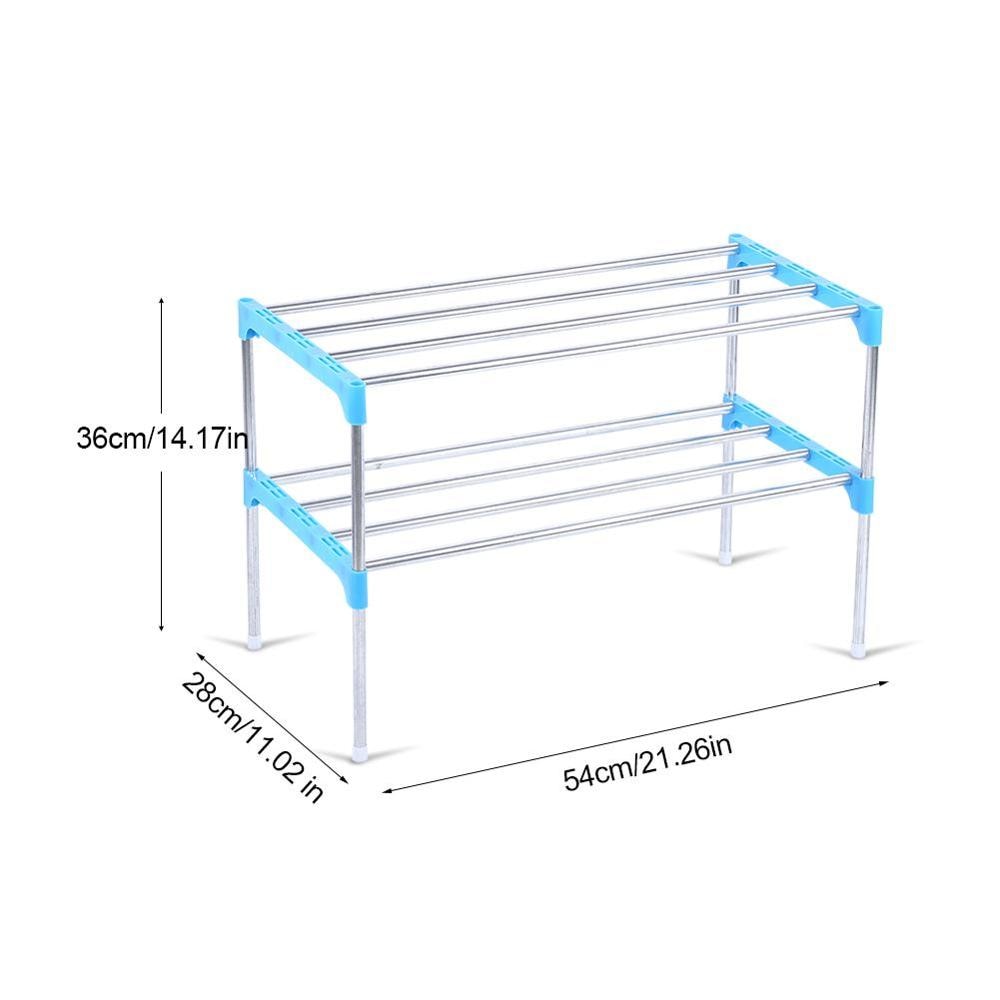 2/3/4 Tiers Stackable Shoe Rack Space Saving Shoe Tower Cabinet Storage Organizer Upholstered Shoe Rack Entryway Storage Shelf