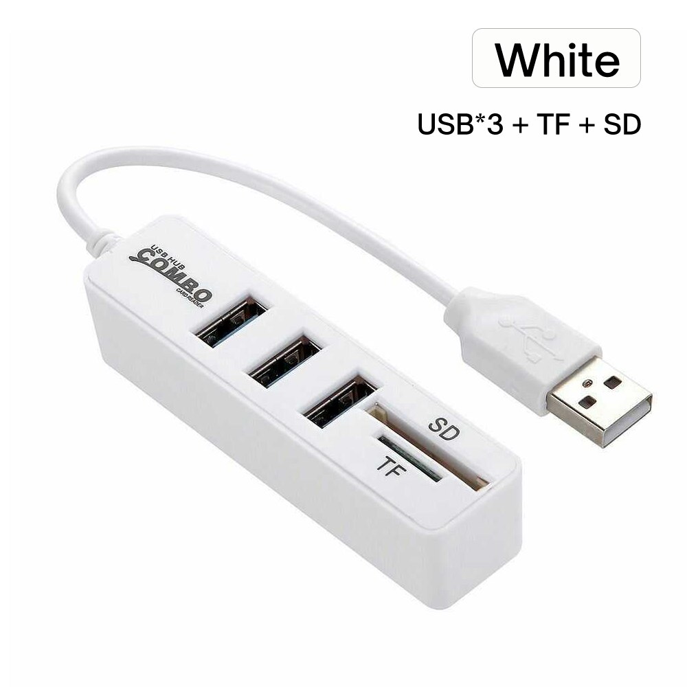 8 in 1 USB 2.0 Hub Expander Adapter Multiple 8/5 port USB Splitter HUB High Speed 2.0 Hub TF SD Card Reader For PC Laptop: C