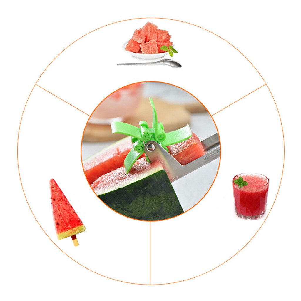 Vattenmelon skärare skärtång kärnkärna frukt melon rostfritt stål verktyg vattenmelon skär uppfriskande vattenmelon kuber kök