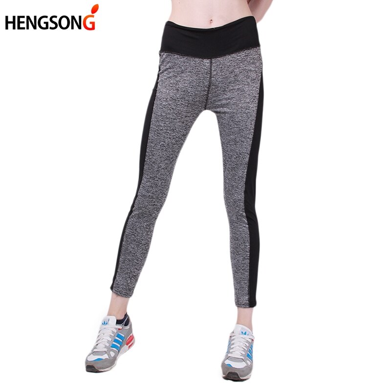 HENGSONG 2018 Nuove Donne sportivo per Il fitness spingere-su Pantaloni Elastico in esecuzione Calzamaglia Delle Ghette Delle Ragazze Della Rappezzatura Abbigliamento Sportivo Pantaloni Femminile