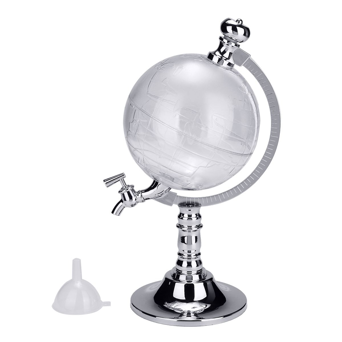 1000cc Globe Shaped Beverage Liquor Dispenser with Funnel Clear Drink Wine Beer Pump Decanter Tap Home Night Club Beer Tool
