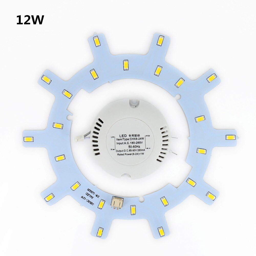 Snzy ledet panel cirkel ringlampe 12w 18w 24w runde loftslampe  ac 220v cirkulært panellampe med magnetskrue + driver