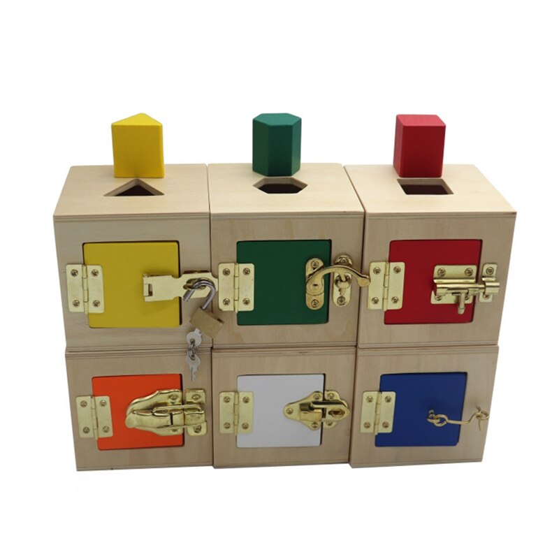 Lock Box Kids Children Educational Training Toys- Wooden Sensory Toy