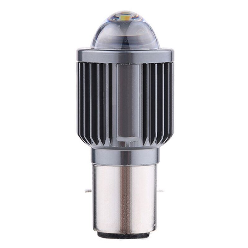 Scooter Bicolor LED Fisheye Headlight Conversion Bulb H4 to High Low Beam Light: 2