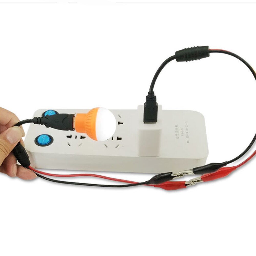 USB Testing Wire Male Female Alligator Clips Testing Wire to Battery Lithium battery Voltmeter Ammeter Tester 1 Pair