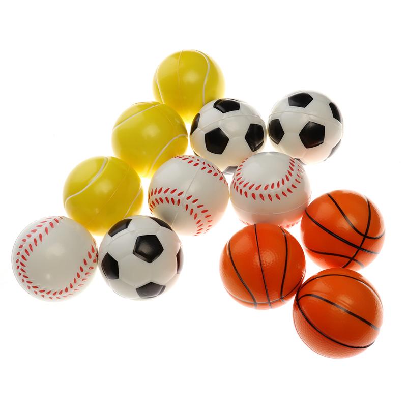 12 Pcs Weich Schaum Sport Bälle Fußball Basketball Baseball Tennis Ball Für Kinder