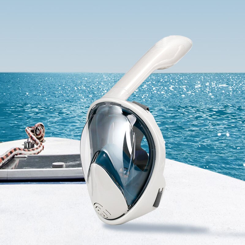 Volledig gezichtsduikmasker, anti-condensbril met camerabevestiging, onderwater snorkel, zwemmasker voor volwassenen en jongeren
