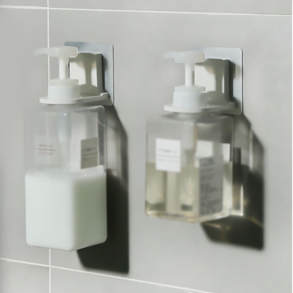 Simple wall Shampoo Rack Suction wall hook Bathroom Shower gel Hook Kitchen Liquid soap Holder Rack Multi-function bottle Hanger