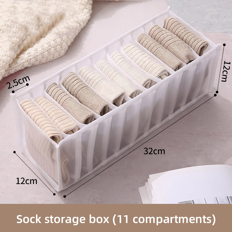 Jeans Organization Storage Box Closet Organizer For Underwear Clothing System Socks Pants Drawer Organizers Cabinet: Chocolate