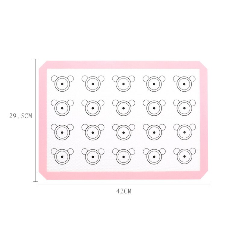 Silicone Macaron Bakmat Non Stick Macaron Bakken Papier Hittebestendig Oven Sheet Liner Gebak Bakvormen Bakken Tools: Pink