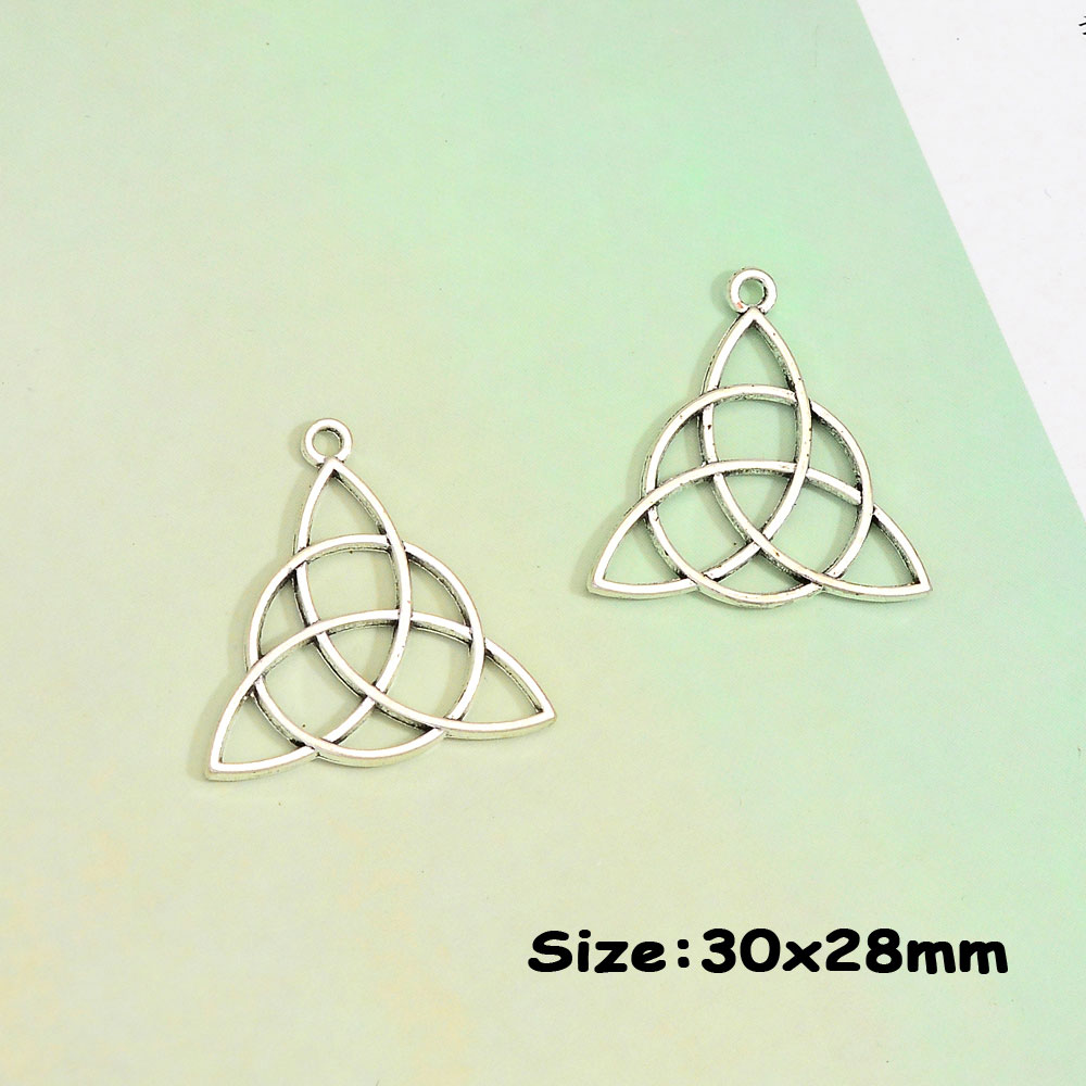 12/20pz Misto Amuleti di Protezione Celtica Pendenti e Ciondoli Wiccan Nodo della Strega Stregoneria Irlandese Pendenti Fai Da Te Orecchino Creazione di Gioielli Forniture: Pistola nera placcata