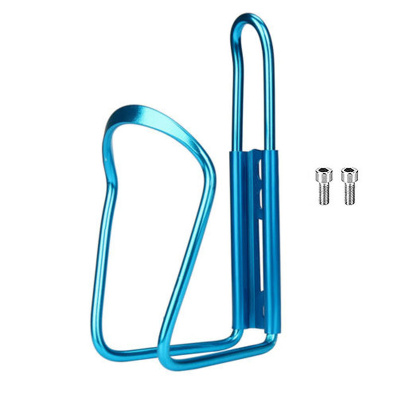 Porte-bouteille de vélo classique en alliage d&#39;aluminium, accessoires solides pour Cage à eau de vélo de montagne: Blue-with-2 screws