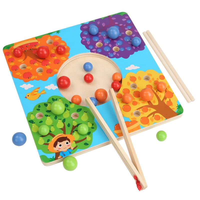 Nuovi bambini bambini smistamento giocattoli bambini pratica bacchette Clip perline gioco di corrispondenza perline di colore smistamento giocattoli di apprendimento