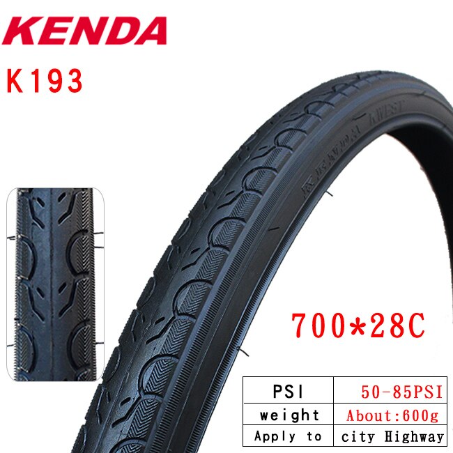 Kenda bicycle tire K193 700C 700 * 25 28 32 35 38 40C touring car tire small pattern mountain road bike tire: 700X28C