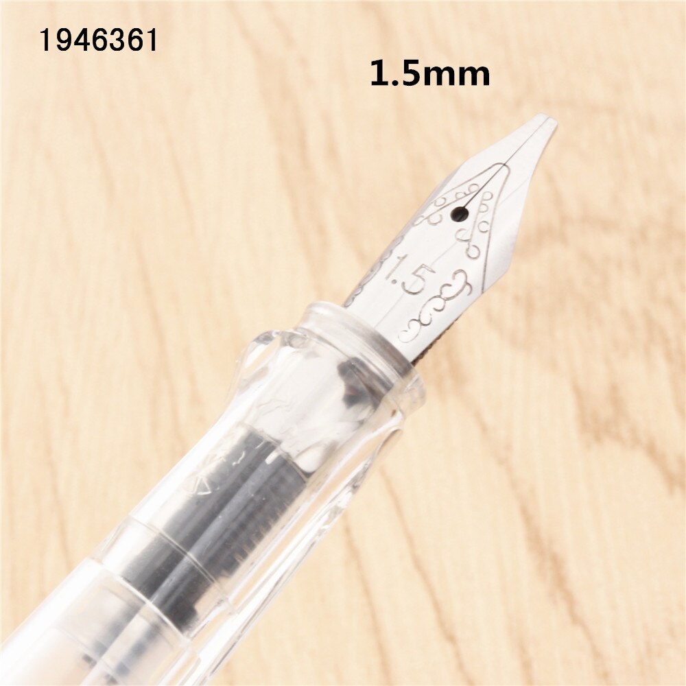 Jinhao 874 läpinäkyvä valkoinen goottilainen rinnakkain taide kukka vartalotaide litteä kärki vinyyli tiibetin arabia opiskelija toimisto mustekynä: 1.5mm