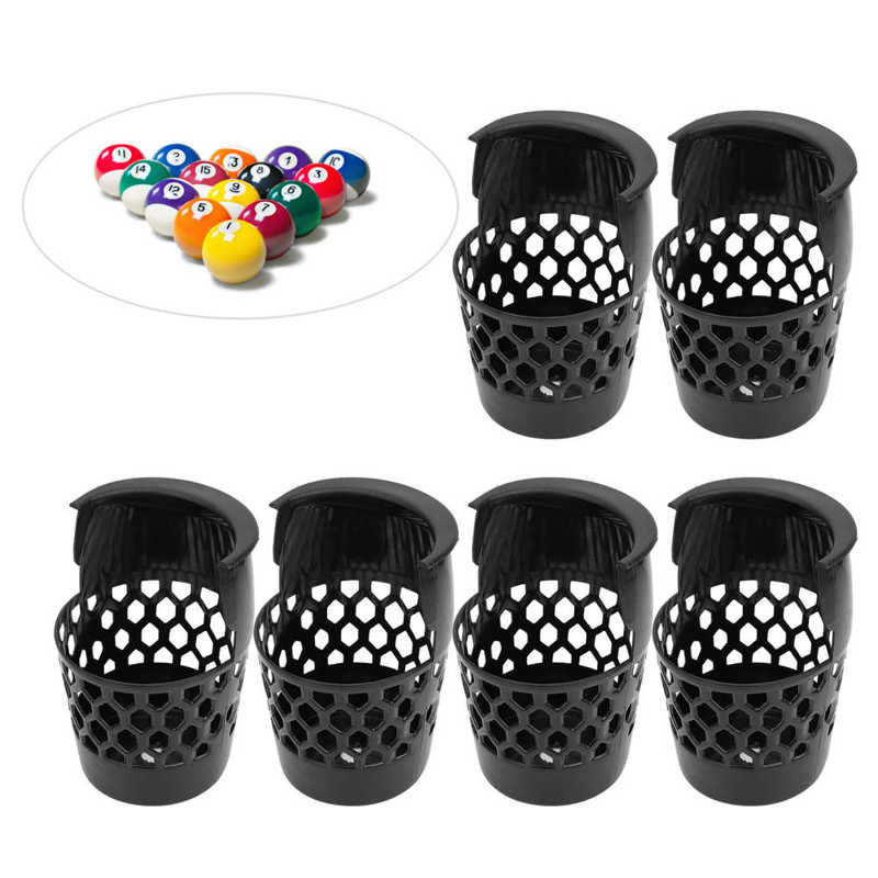 6Pcs Billiard Ball Storage Pockets Plastic Pool Table Pockets Pool Table Net Billiards Accessory