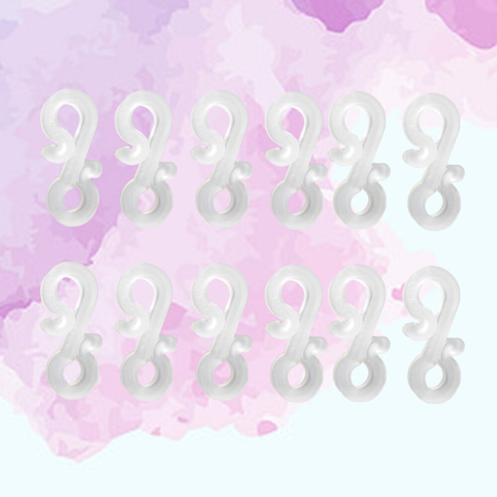 24 Pcs Kerst Hange Plastic Decoratieve Wit S Clips Voor Fairy String Touw: Default Title