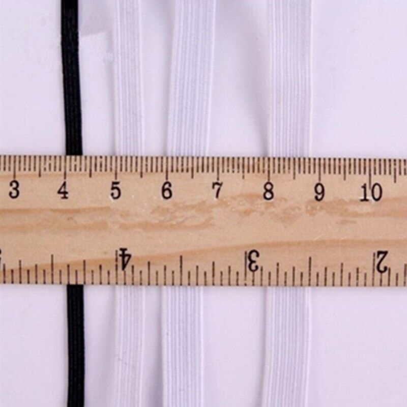3-12mm 5 yards/parti hvide høje elastiske bånd spole sybånd flad elastisk snor gør det selv håndlavet tilbehør