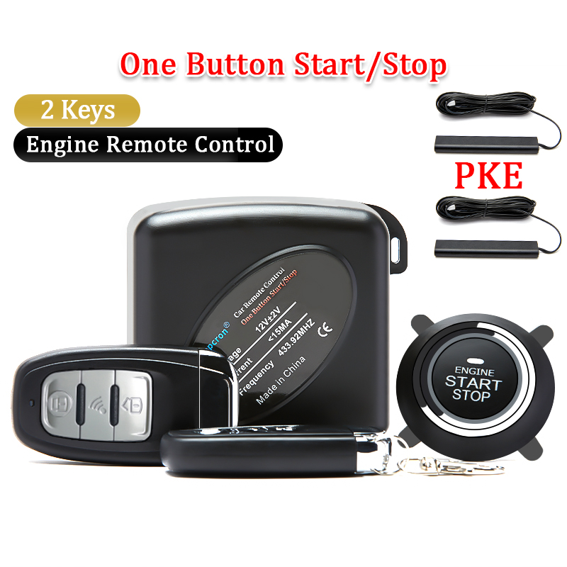 Auto Alarm Fernbedienung PKE Auto Keyless Eintrag Motor- Anfang Alarm System drücken Taste Fernbedienung Anlasser halt Auto