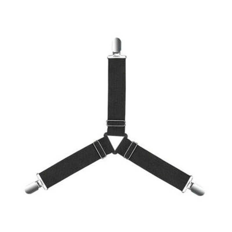 4Pcs/set Elastic Bed Sheet Holder Belt Fastener Bed Sheet Clips Home Textiles Bed Clip Mattress Blankets Bed Holder Gadgets: Red