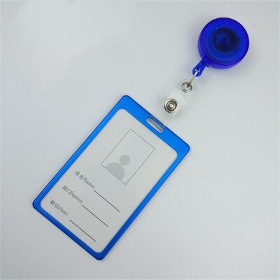 Soportes de Tarjeta De Nombre de trabajo de aleación de aluminio, soporte de insignia retráctil con carrete de tarjeta de identificación, cubierta de paso de Metal para exposición estudiantil