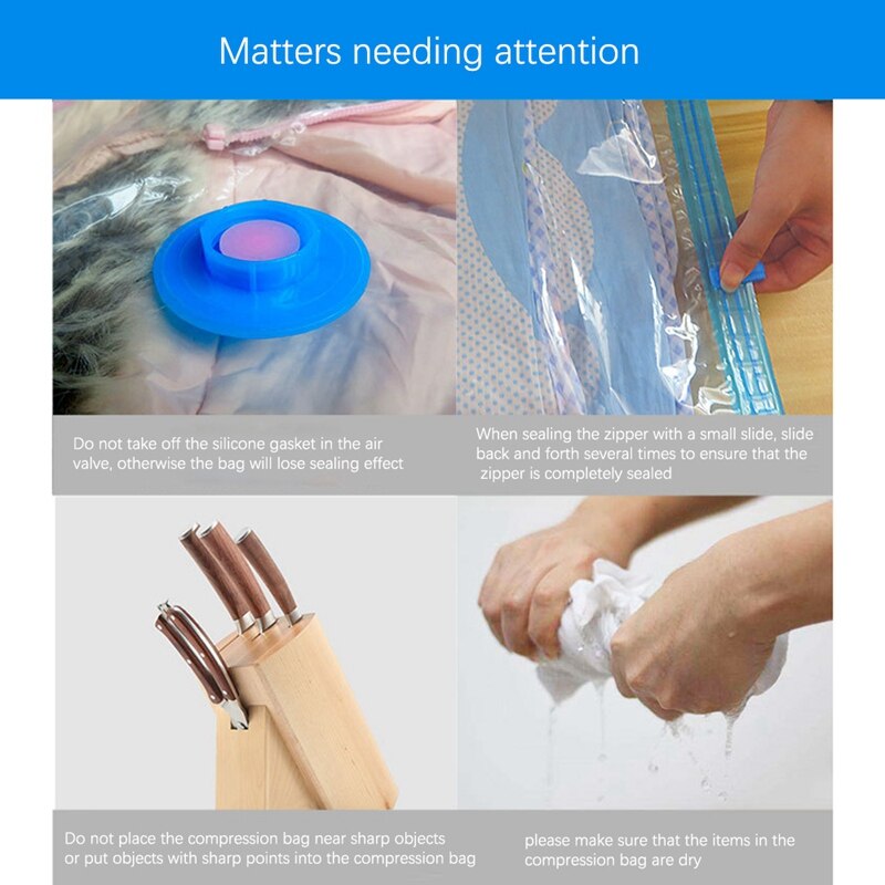 Vacuum Packages Protects From Moisture Dust Vacuum Compression Large Storage Bags With Hand Pump Vacuum Seal Bags