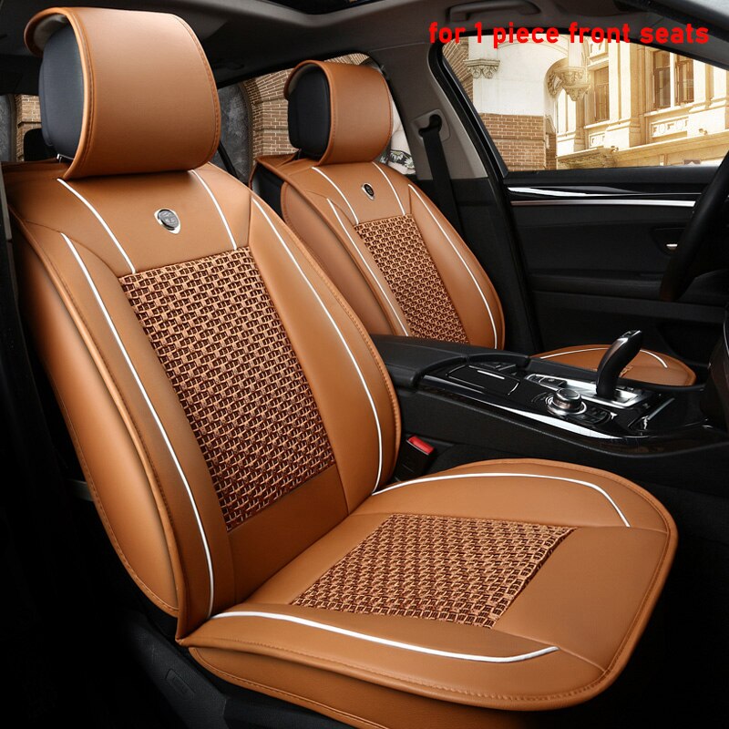 Kadulee 1 Pcs Car Seat Cover Voor Land Rover Range Rover Freelander 2 Discovery 3 Evoque Velar Covers Voor Voertuig zetels: brown  front