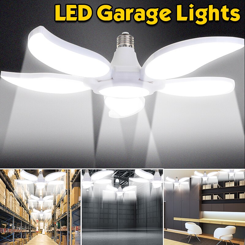 Workshop LED Garage Light Ceiling Lights 85-265V 30-75W Fixture Deformable Lamp Stadium LED Industrial Lighting Deformation Lamp