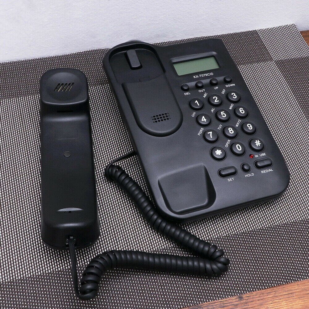 Landline Telephone Desktop Digital English Call ID Display Portable Wireless Intercom Home Office Wall Mount Cordless Business