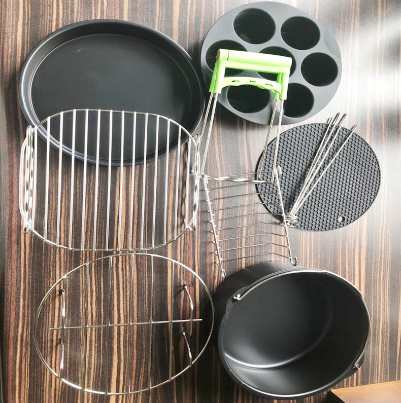 12pcs/set 7 Inch Air Fryer Accessories for Gowise Phillips Cozyna and Secura Fit all Airfryer 5.3QT to 5.8QT