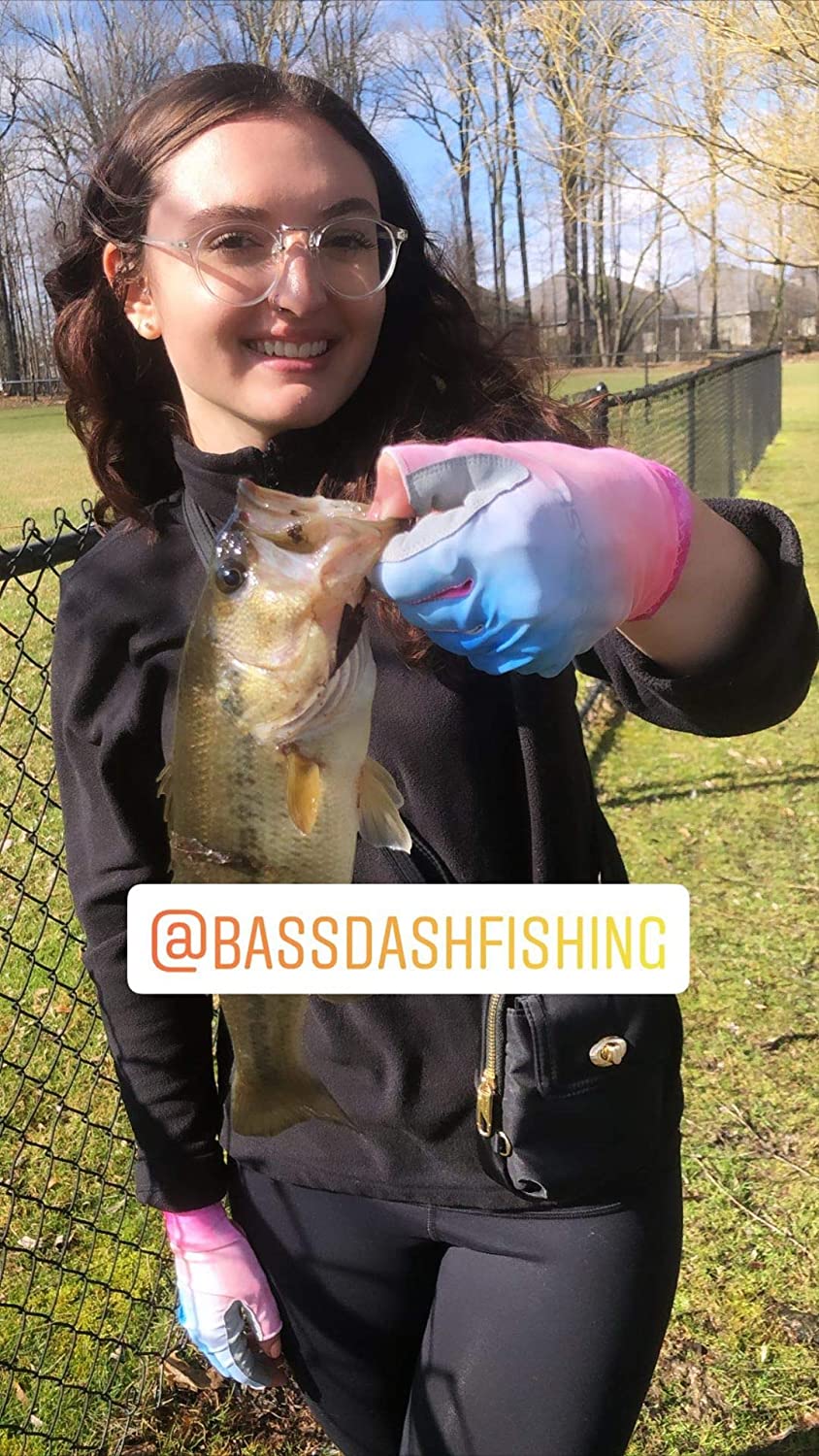 Bassdash ALTIMATE UPF 50+ Women’s Fishing Gloves UV Sun Protection Fingerless Gloves for Kayaking Paddling Hiking Cycling