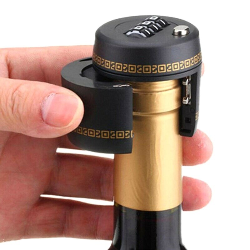 Candado con contraseña para botella de licor de vino, tapón de conservación, 1 Uds.