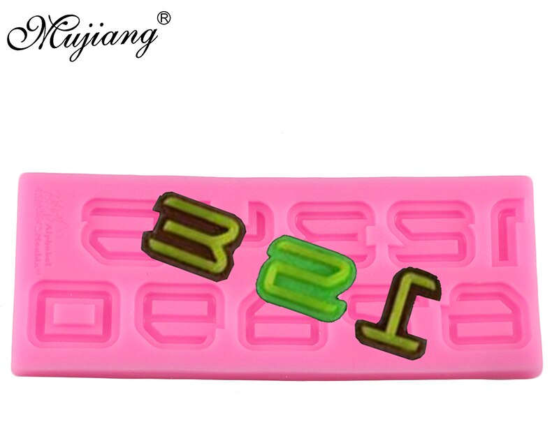 Mujiang DIY Numbers Candy Silicone Mold Chocolate Jelly Molds Party Fondant Cake Decorating Tools 3D Craft Soap Clay Moulds: CD343