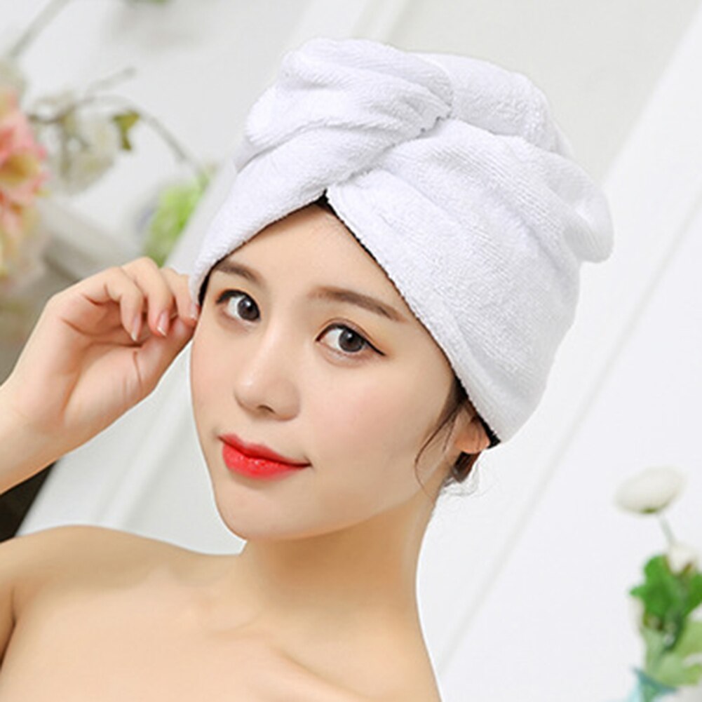 Vrouwen Microfiber Haar Handdoek Wraps Quick Dry Hoed Badmuts Voor Lange Dikke Krullend Haar