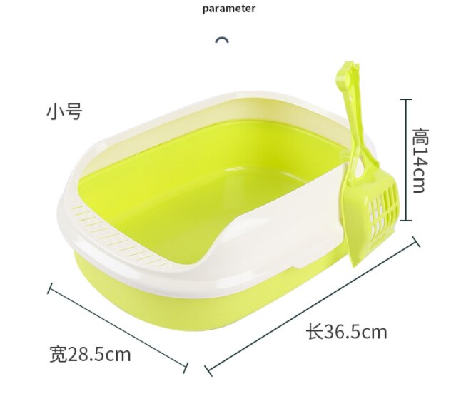 Caja de arena para perros y gatos, inodoro antisalpicaduras de peluche con pala, caja de arena para cachorros, Arenero de Interior para el hogar: Small  Yellow