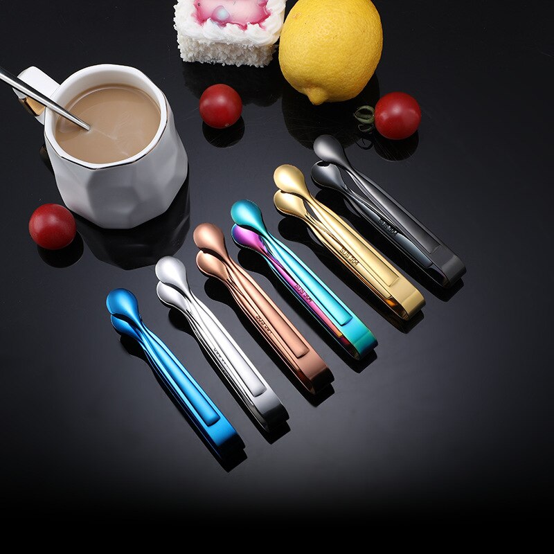 304 Stainless Steel Round Ice Clip Sugar Cube Clip Towel Clip Coffee Candy Clip Small Food Clip Coffee Restaurant Supplies